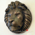 bronze relief lion head wall statue